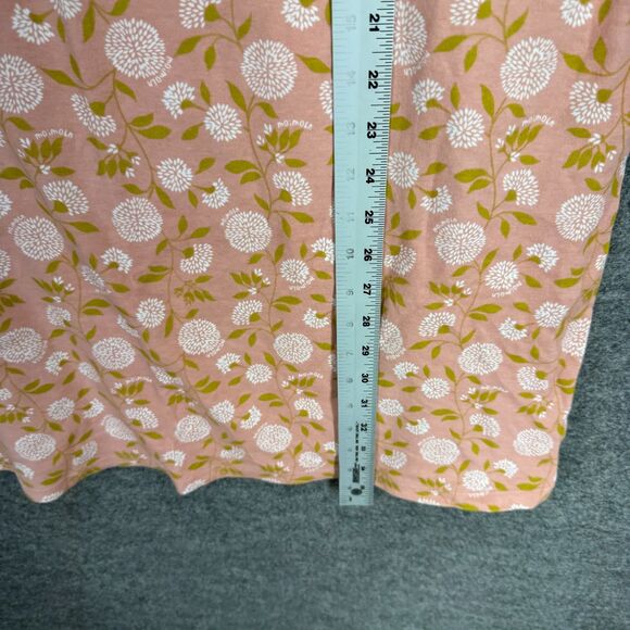 Unbranded Mini Dress Women M Medium Beige Floral Short Crew Neck Short Sleeve - Picture 5 of 6